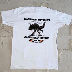 Vintage 80s SCE “Dogs of Success” Tee – L (Single Stitch)